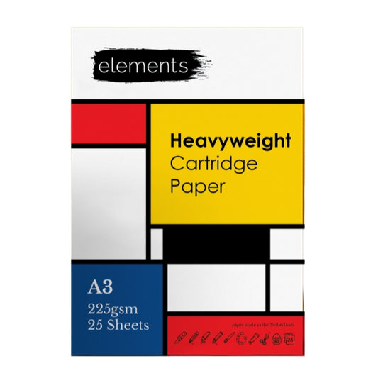 Elements A3 Heavyweight Cartridge Paper Pad 25s 225gsm – High Quality Art Paper