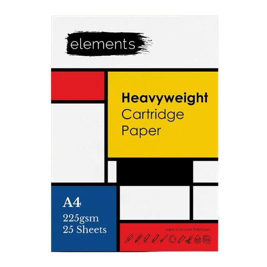 Elements A4 Heavyweight Cartridge Paper Pad 25s 225gsm – High Quality Art Paper