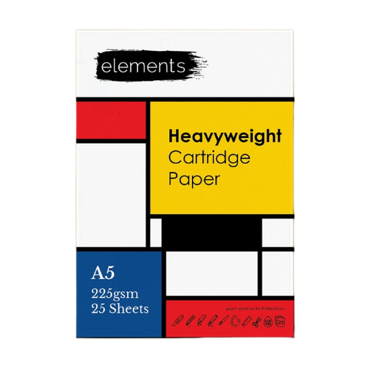 Elements A5 Heavyweight Cartridge Paper Pad 25s 225gsm – High Quality Art Paper