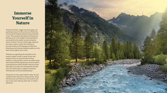Mountains & Wilderness Coloring Book