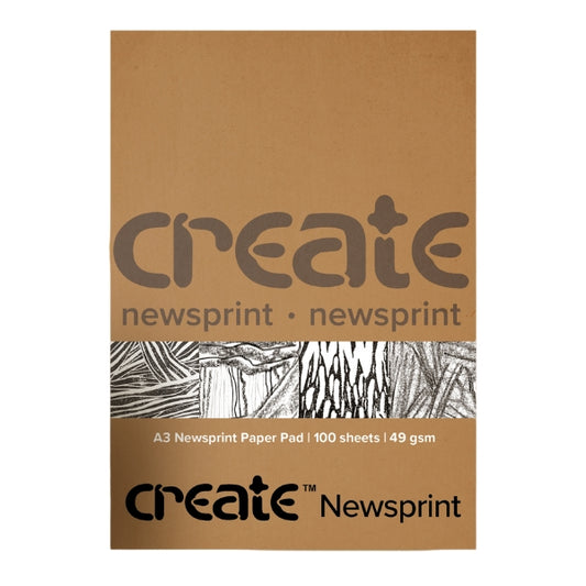 Create Newsprint 100 Sheets A3 49GSM Bound