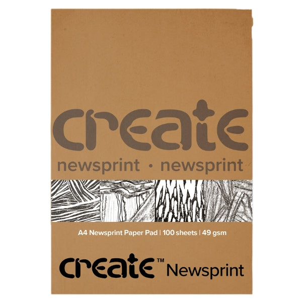 Create Newsprint 100 Sheets A4 49GSM Bound