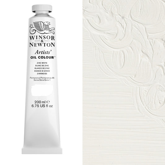 Winsor & Newton Artist Oil Colour 200ml Zinc White - Winsor & Newton at DRK Crafts