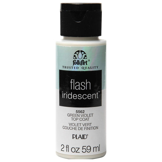 2oz Folkart Flash Iridescent Top Coat – Green Violet – 59ml (2oz)