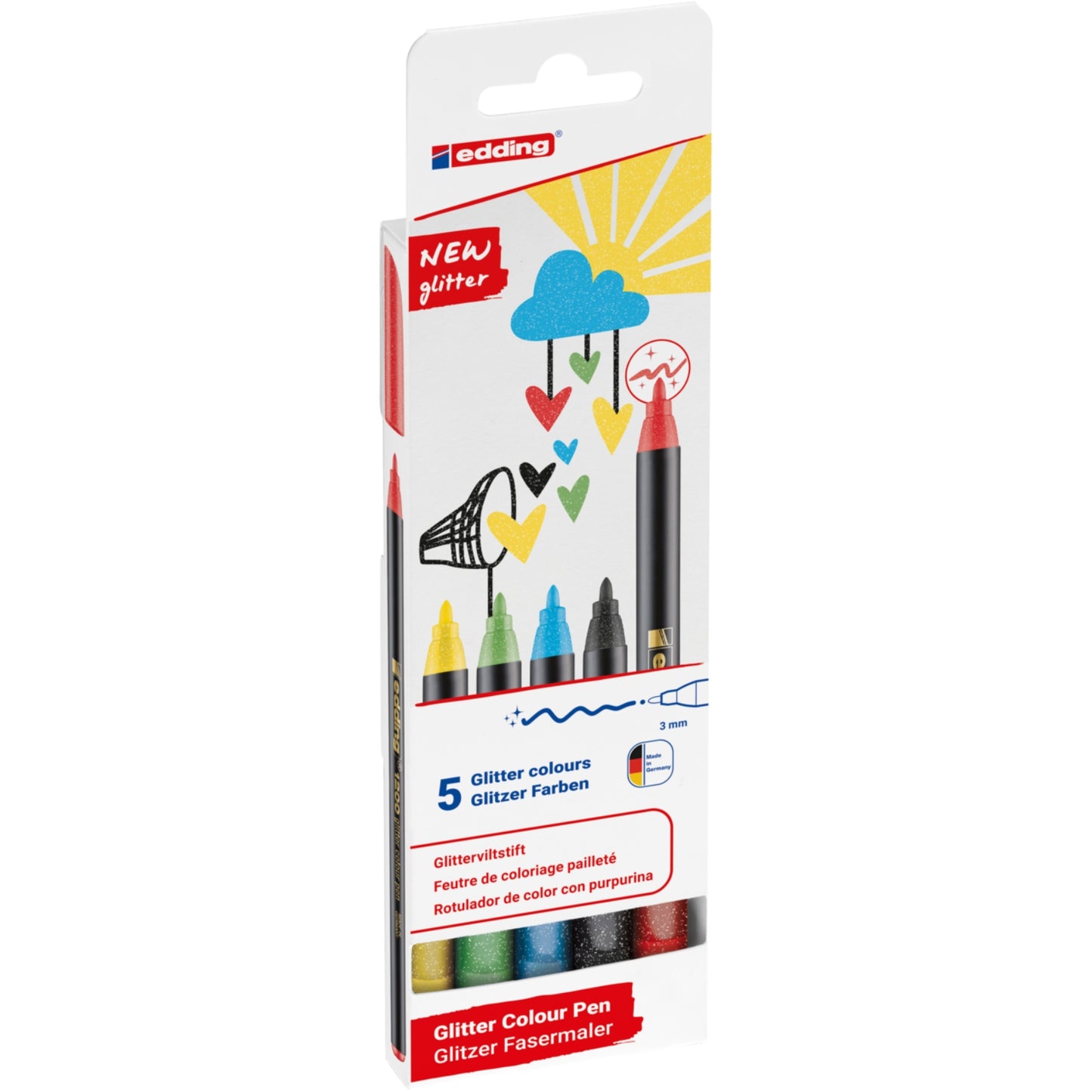 Edding 1200 Marker Pen – Set of 5 by Edding