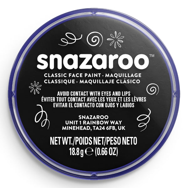 Snazaroo Face Paint 18ml Classic Pot Black