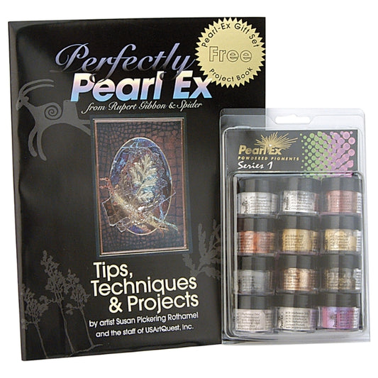 Jacquard Pearl Ex Gift Set W/ Book - Pigments & Powders from Jacquard at DRK Crafts