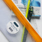Elements PVC Mesh Bag with Orange colour strip Ruler Size – Art & Craft Essential