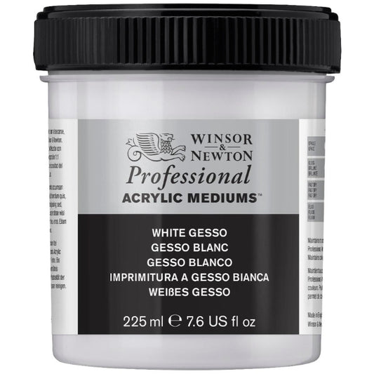 Winsor & Newton Professional Acrylic Medium White Gesso 225ml - Winsor & Newton at DRK Crafts