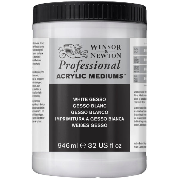 Winsor & Newton Professional Acrylic Medium White Gesso 946ml - Winsor & Newton at DRK Crafts