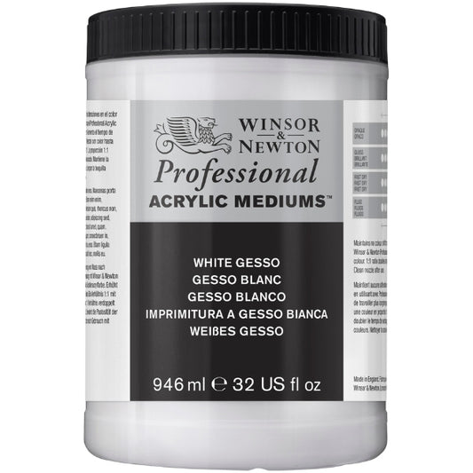 Winsor & Newton Professional Acrylic Medium White Gesso 946ml - Winsor & Newton at DRK Crafts