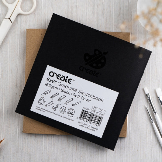 Create 6x6" Graduate Black Sketching Pad