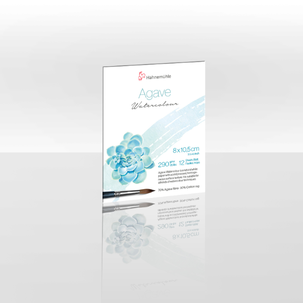 Hahnemuhle Agave Watercolour Pad Mini 290g – 8 x 10.5cm – 12 Sheets