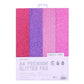 Dovecraft Dovecraft Glitter Card A4 Pad - Perfectly Pink - 24 Sheets