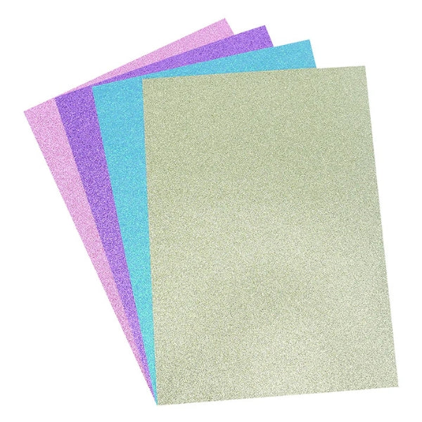 Dovecraft Dovecraft Glitter Card A4 Pad - Pastels - 24 Sheets