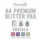 Dovecraft Dovecraft Glitter Card A4 Pad - Pastels - 24 Sheets