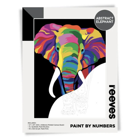 Reeves Paint by Numbers 12x16 inch - Abstract Elephant