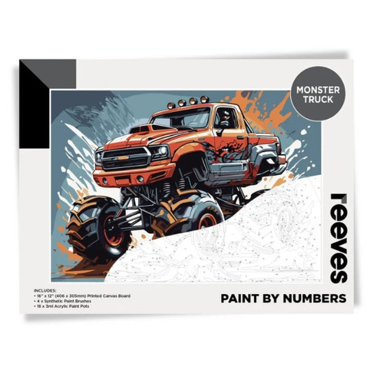 Reeves Paint by Numbers 12x16 inch - Monster-Truck