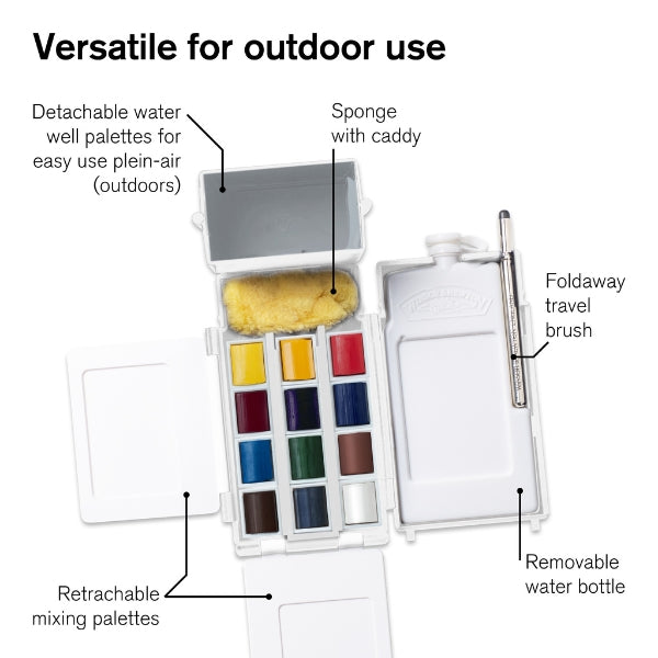 Winsor & Newton Cotman Watercolours Field Box - 12 s - Winsor & Newton at DRK Crafts