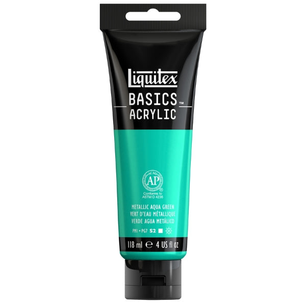 Liquitex Basics 118ml Acrylic Paint Metallic Aqua Green