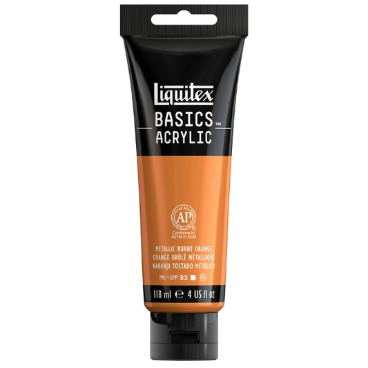 Liquitex Basics 118ml Acrylic Paint Metallic Burnt Orange