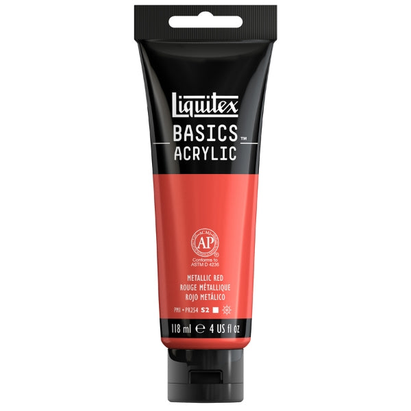 Liquitex Basics 118ml Acrylic Paint Metallic Red