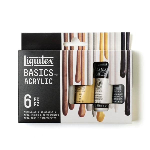 Liquitex LQX BAC SET 6X22ML MET & I ROW