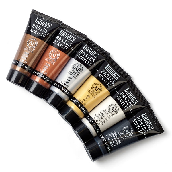 Liquitex LQX BAC SET 6X22ML MET & I ROW