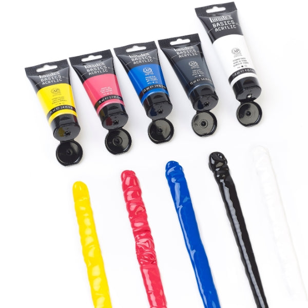 Liquitex Basics Set 4 x 75mls + 1 x 118ml Acrylic Paint