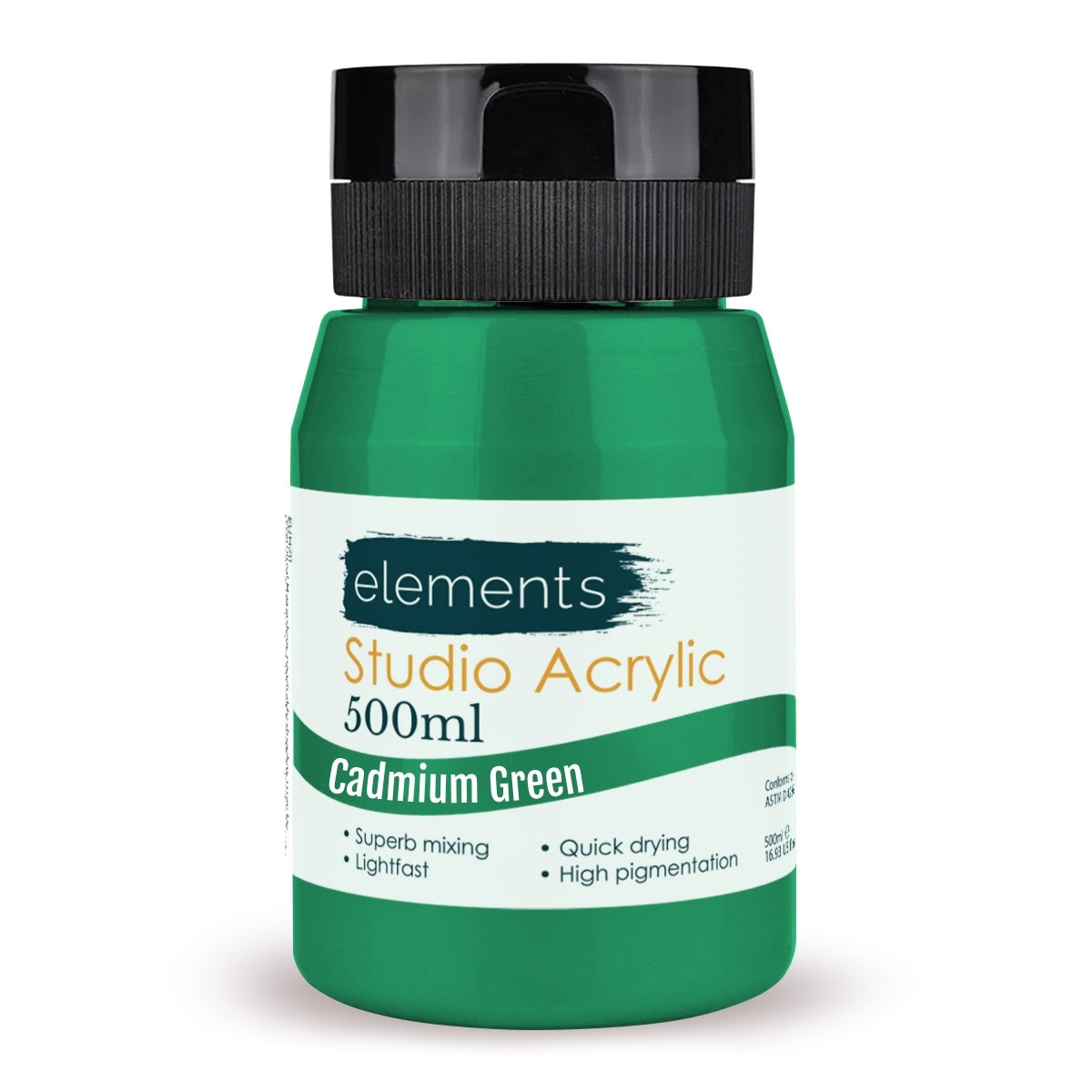Elements 500ml Acrylic Cadmium Green – Art & Craft Essential