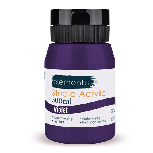 Elements 500ml Acrylic Violet – Art & Craft Essential