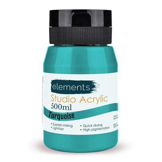 Elements 500ml Acrylic Turquoise – Art & Craft Essential