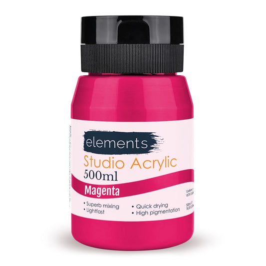Elements 500ml Acrylic Magenta – Art & Craft Essential