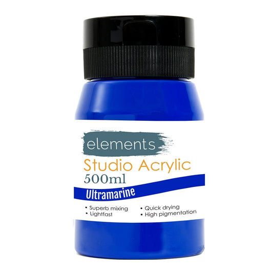 Elements 500ml Acrylic Ultramarine – Art & Craft Essential