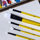 Create Yellow Long Handle Acrylic Brush Pack of 12