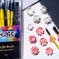 Create Yellow Long Handle Acrylic Brush Pack of 12