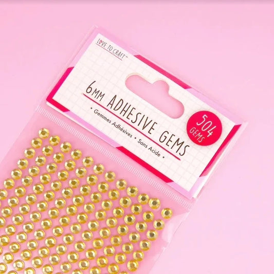Love to Craft Gems Gold 6mm