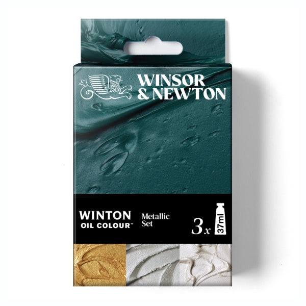 Winsor & Newton WINTON OIL COLOUR 3X37ML TUBES METALLIC SET - Winsor & Newton at DRK Crafts