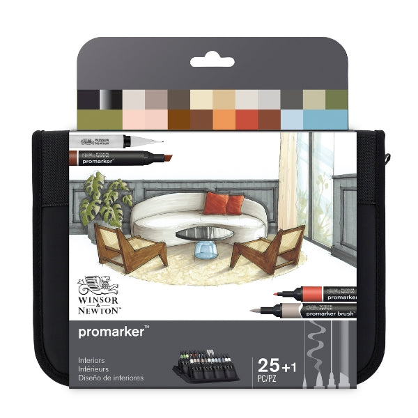 Winsor & Newton Promarker Mixed Set Interior Wallet - Winsor & Newton at DRK Crafts