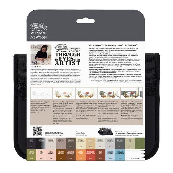 Winsor & Newton Promarker Mixed Set Interior Wallet - Winsor & Newton at DRK Crafts
