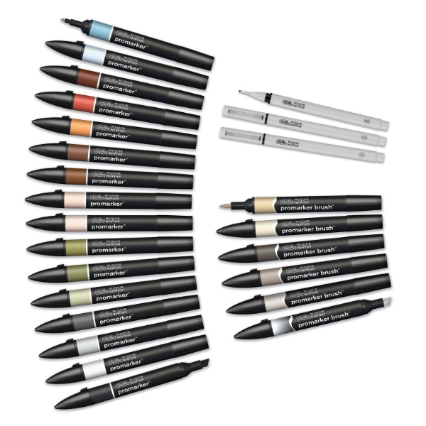 Winsor & Newton Promarker Mixed Set Interior Wallet - Winsor & Newton at DRK Crafts