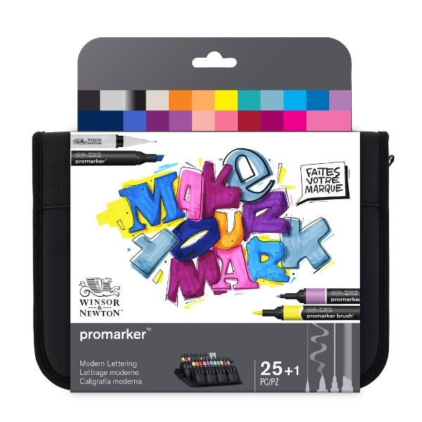 Winsor & Newton Promarker Mixed Set Modern Lettering Wallet - Winsor & Newton at DRK Crafts