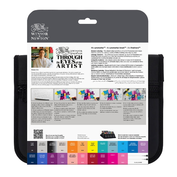 Winsor & Newton Promarker Mixed Set Modern Lettering Wallet - Winsor & Newton at DRK Crafts