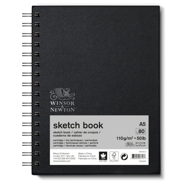 Winsor & Newton Spiral Sketchbook 110gsm - A5 - Winsor & Newton at DRK Crafts