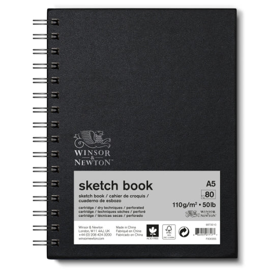 Winsor & Newton Spiral Sketchbook 110gsm - A5 - Winsor & Newton at DRK Crafts
