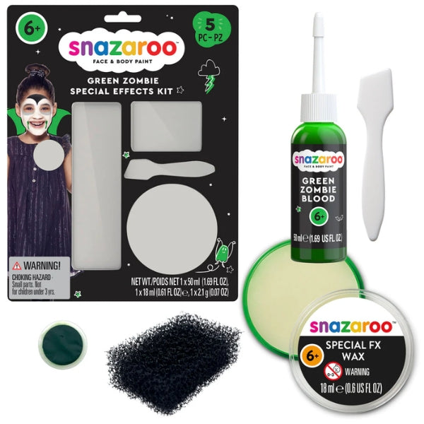 Snazaroo Face Paint Special FX Kit Green Zombie (Blister)