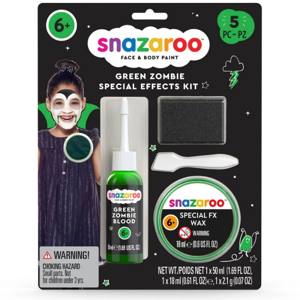 Snazaroo Face Paint Special FX Kit Green Zombie (Blister)