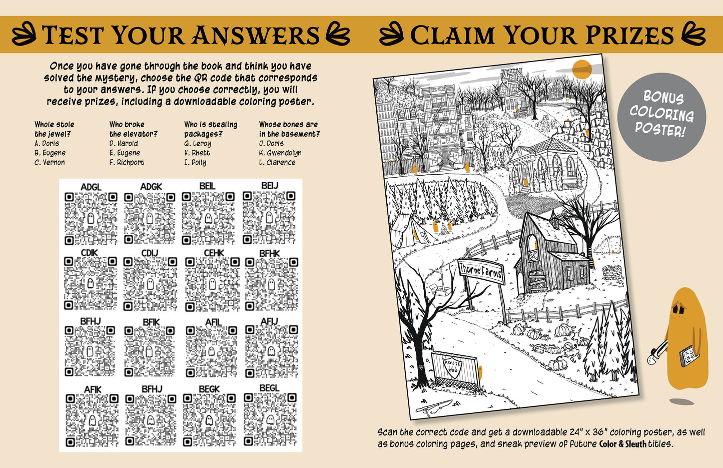 Color & Sleuth: Haunted City Colouring Book