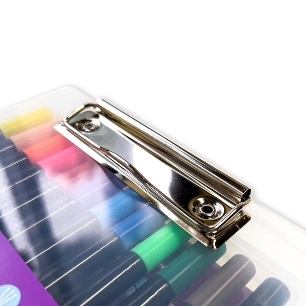 Elements Waterbased Ink Dual Tip Marker 30 piece Set with Clipboard – Art & Craft Essential