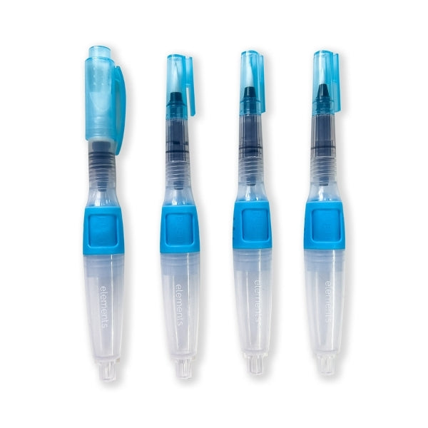 Elements Push Button Waterbrush Pack of 4 – Premium Artist Brush Set
